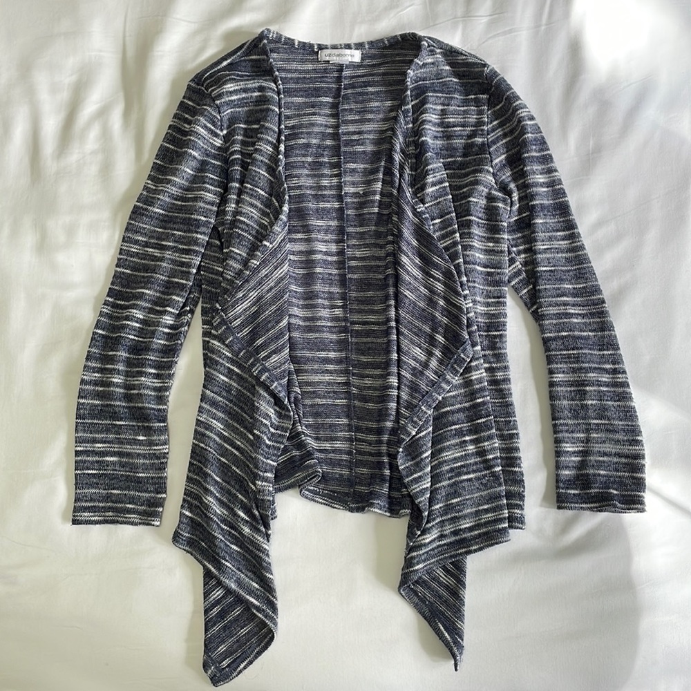 Liz Claiborne Cardigan Striped Size L